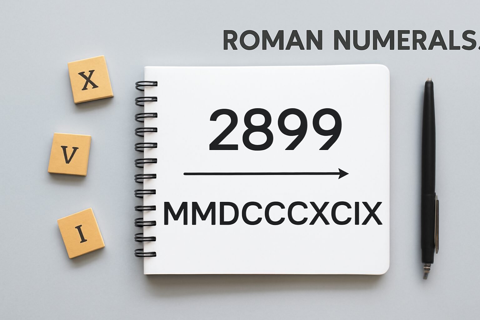 Roman Numerals: 2899