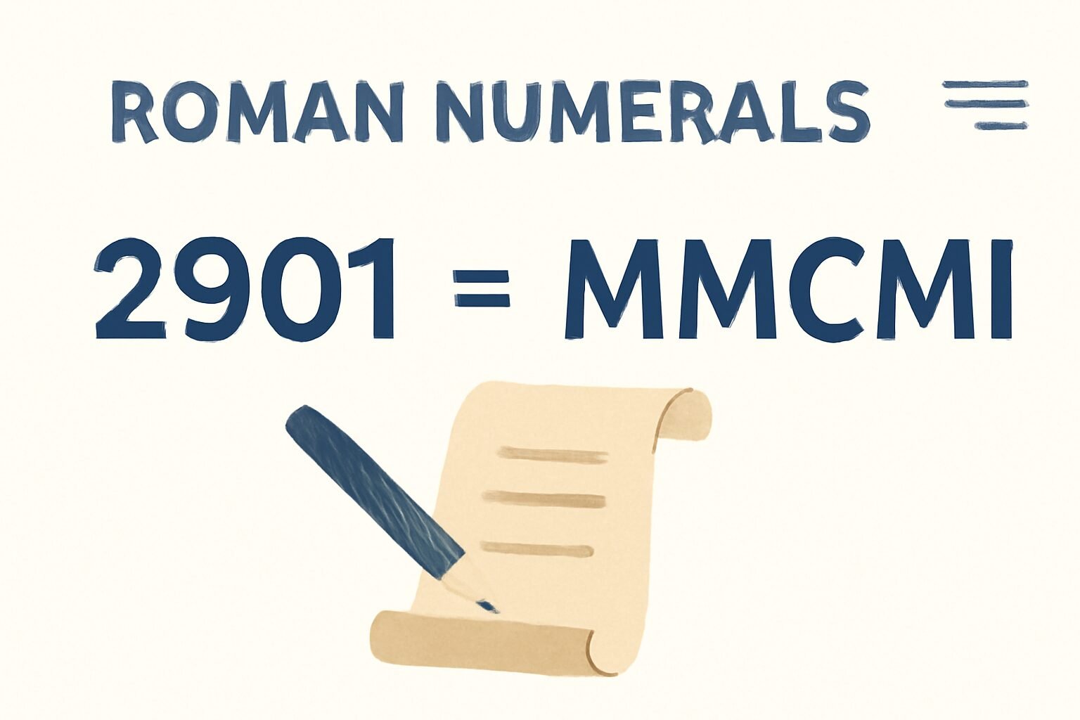 Roman Numerals: 2901