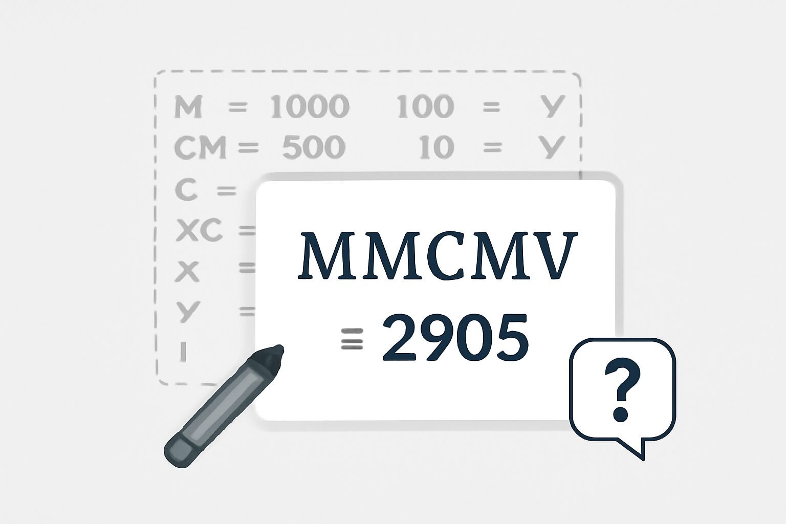 Roman Numerals: 2905