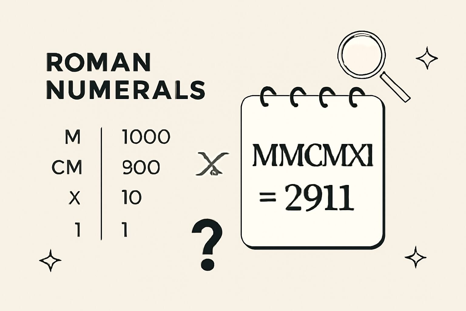 Roman Numerals: 2911
