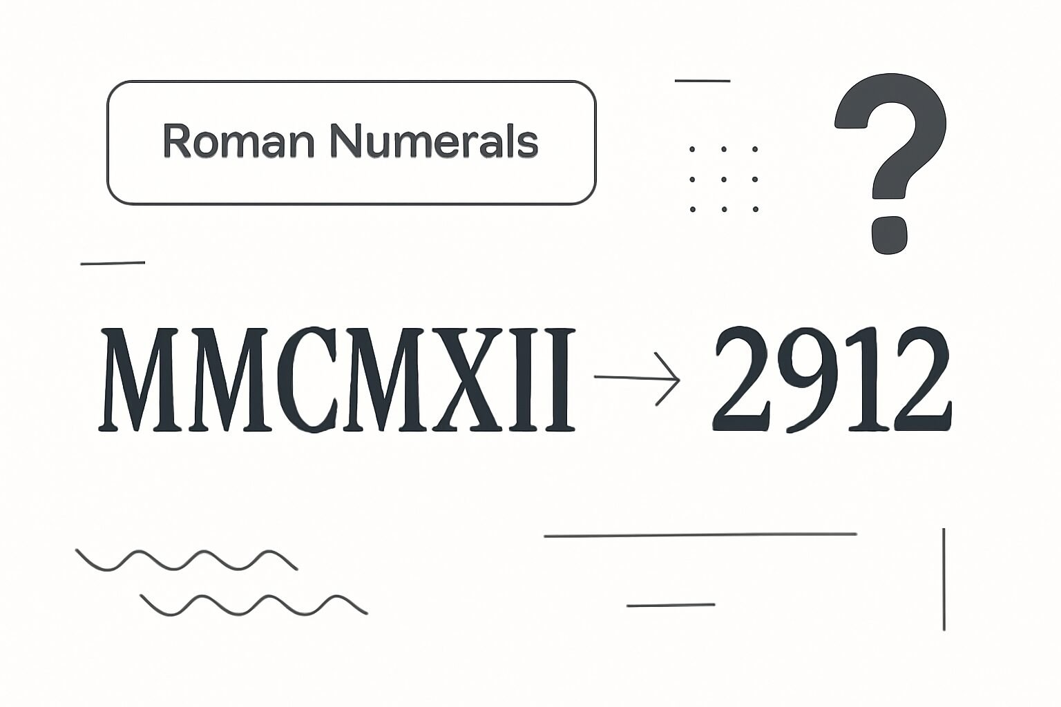Roman Numerals: 2912