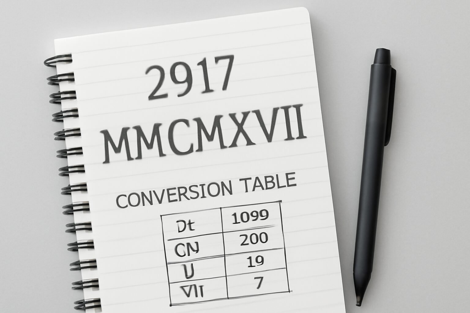 Roman Numerals: 2917
