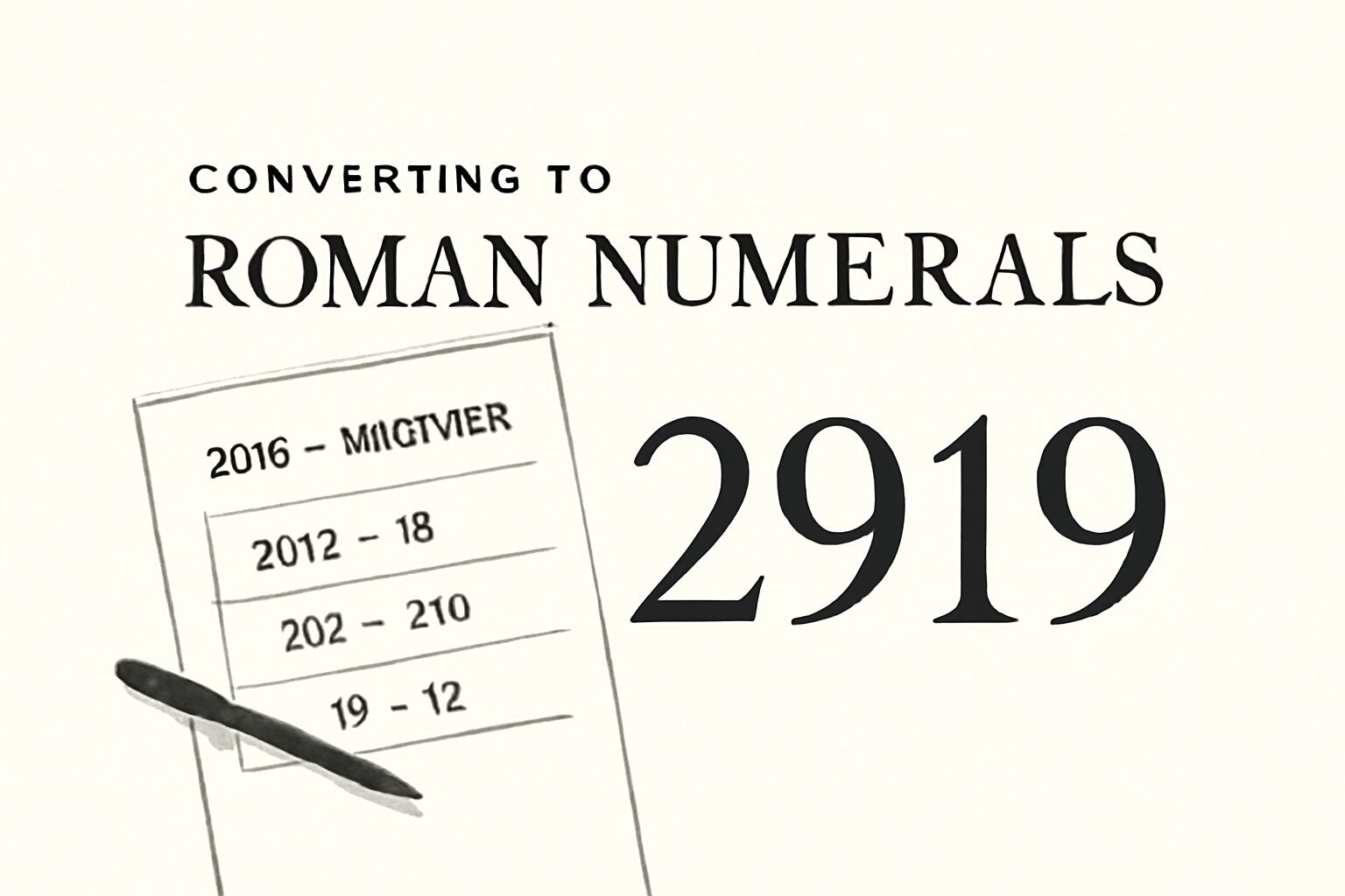 Roman Numerals: 2919