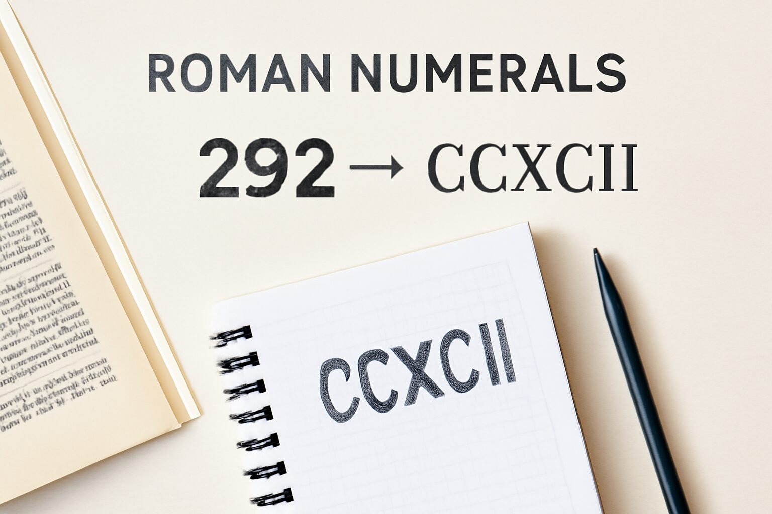 Roman Numerals: 292