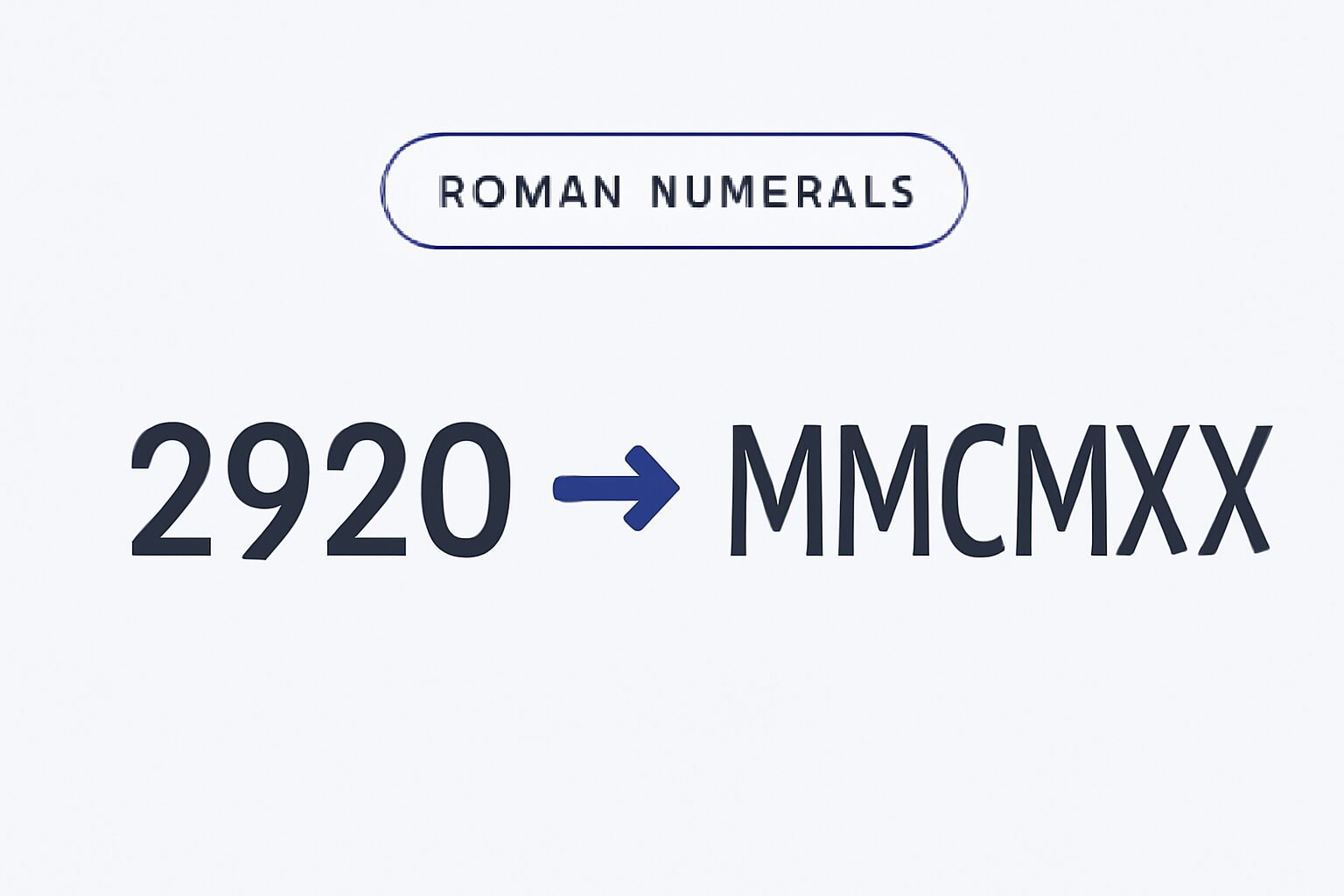 Roman Numerals: 2920