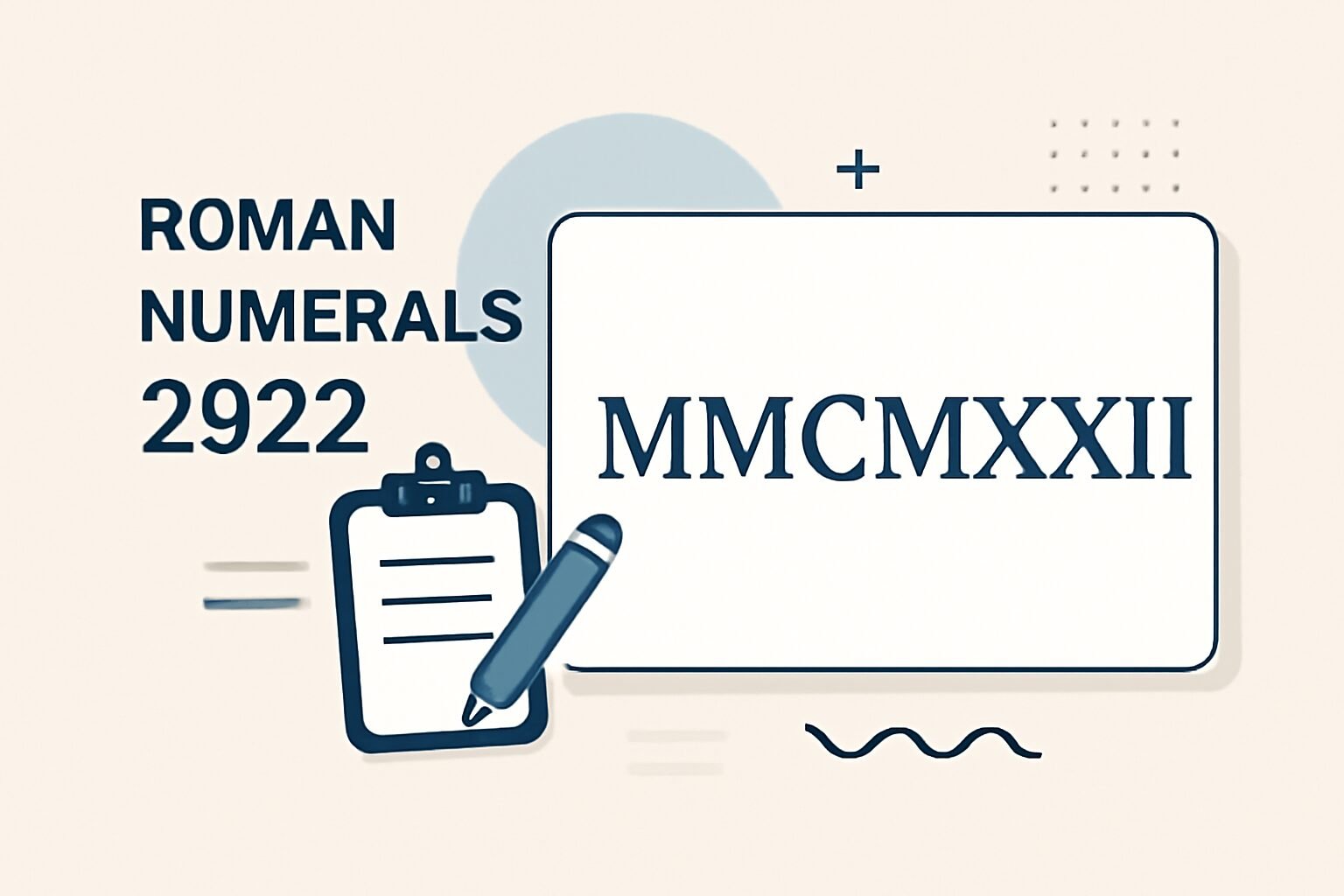 Roman Numerals: 2922