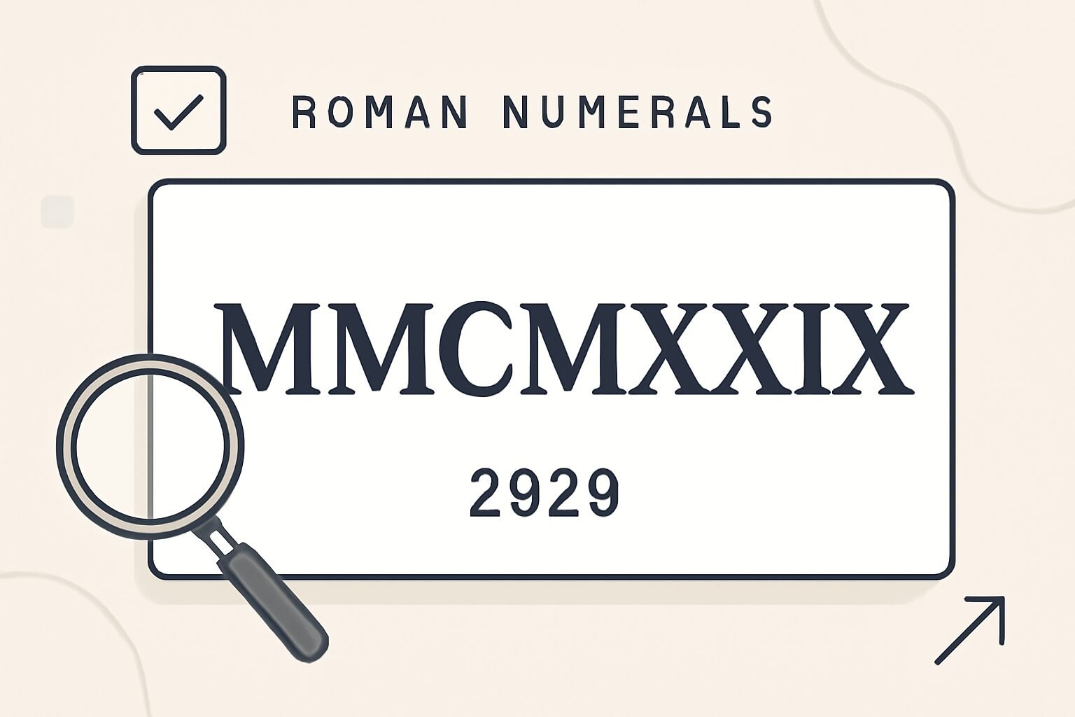 Roman Numerals: 2929