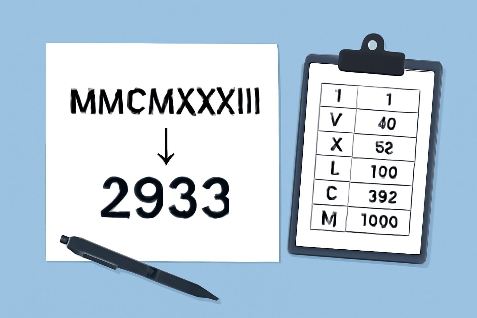 Roman Numerals: 2933