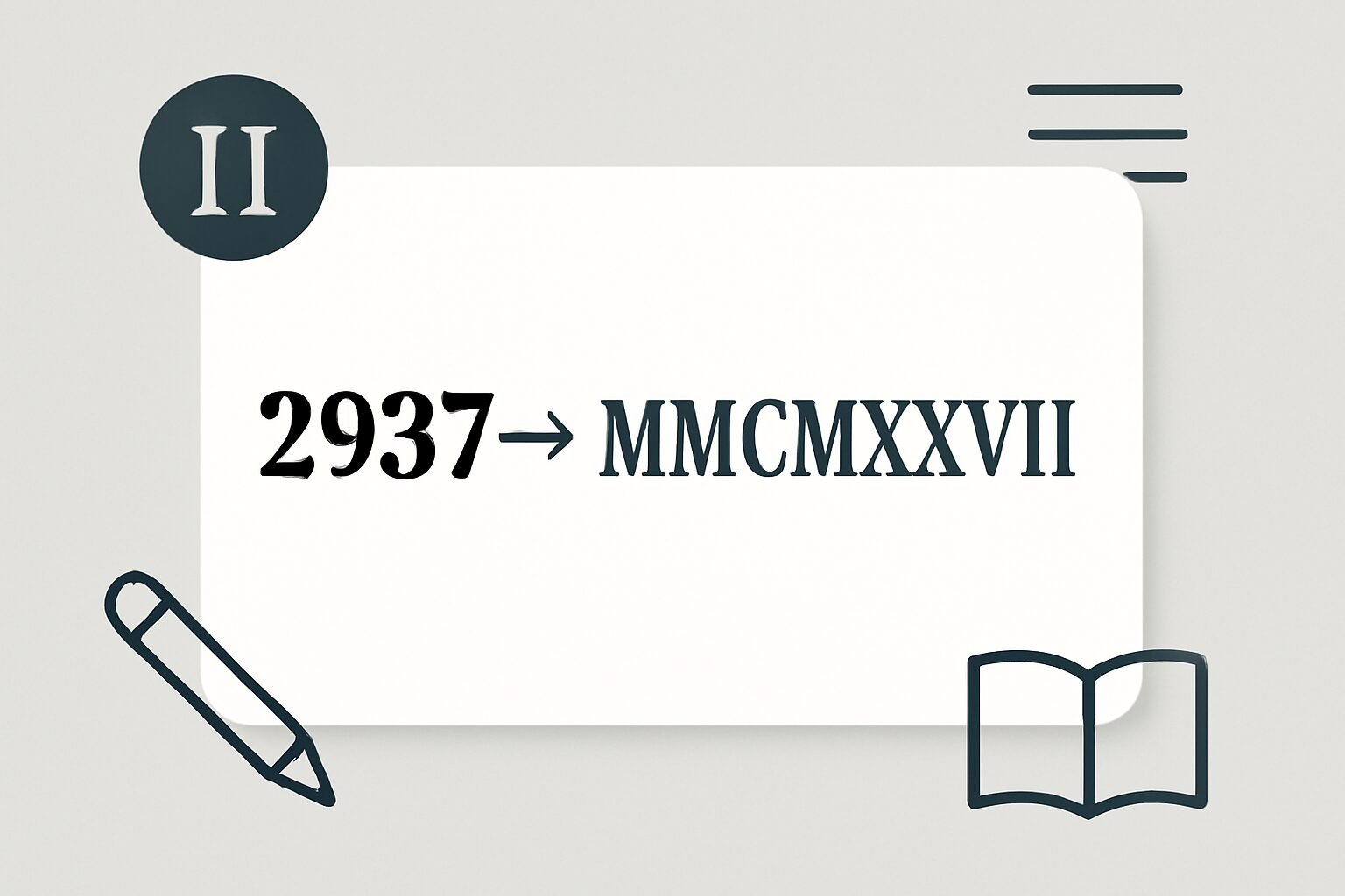Roman Numerals: 2937
