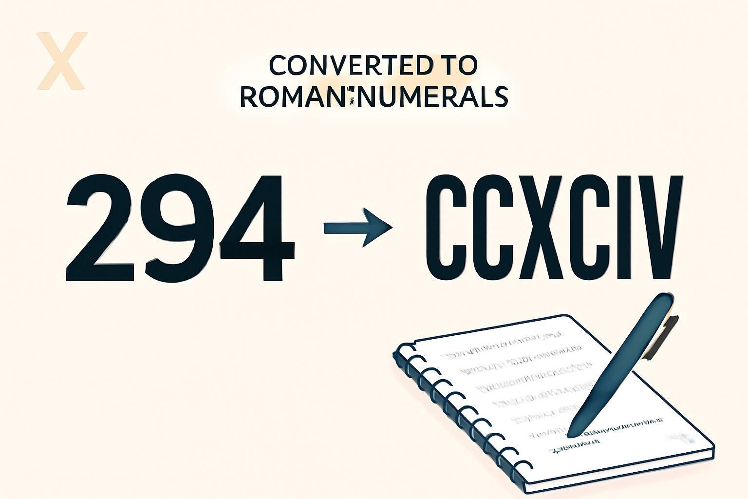Roman Numerals: 294
