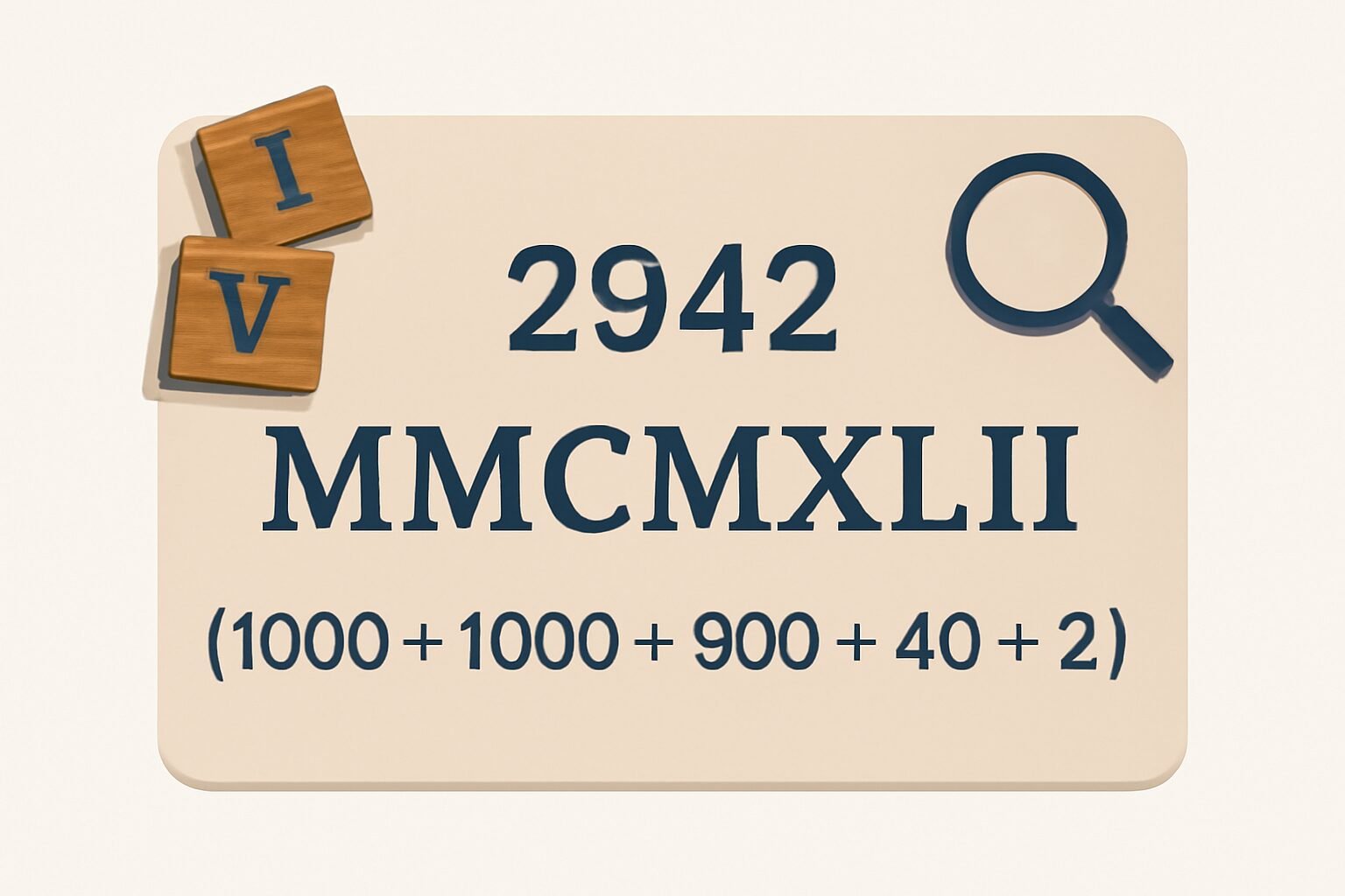 Roman Numerals: 2942