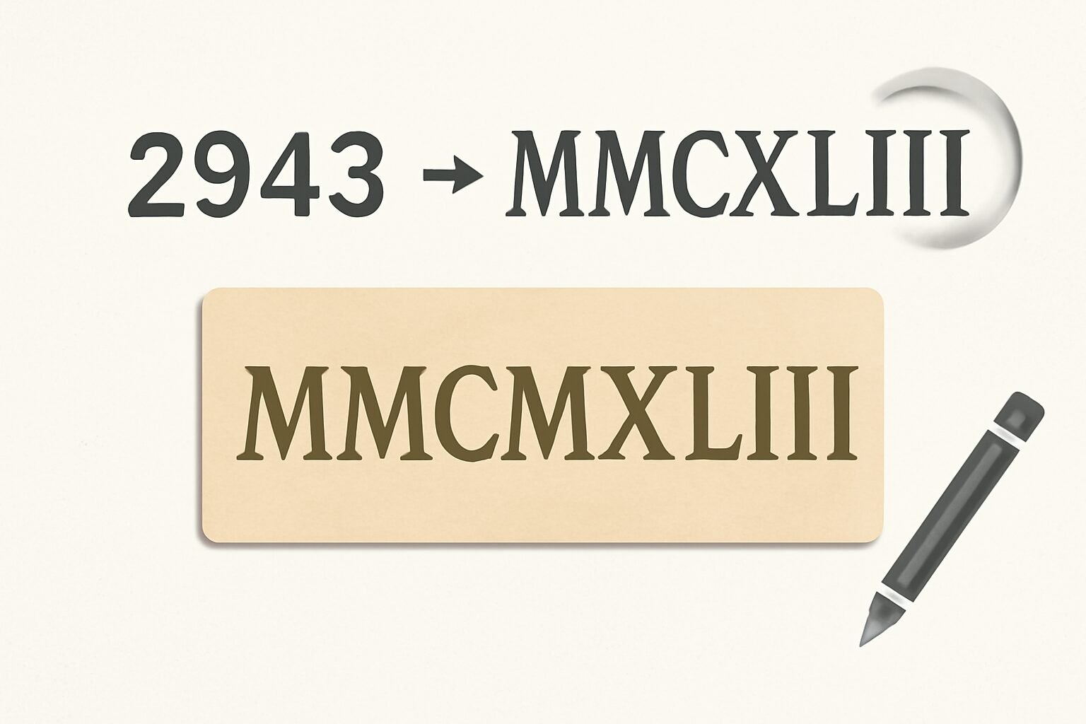 Roman Numerals: 2943