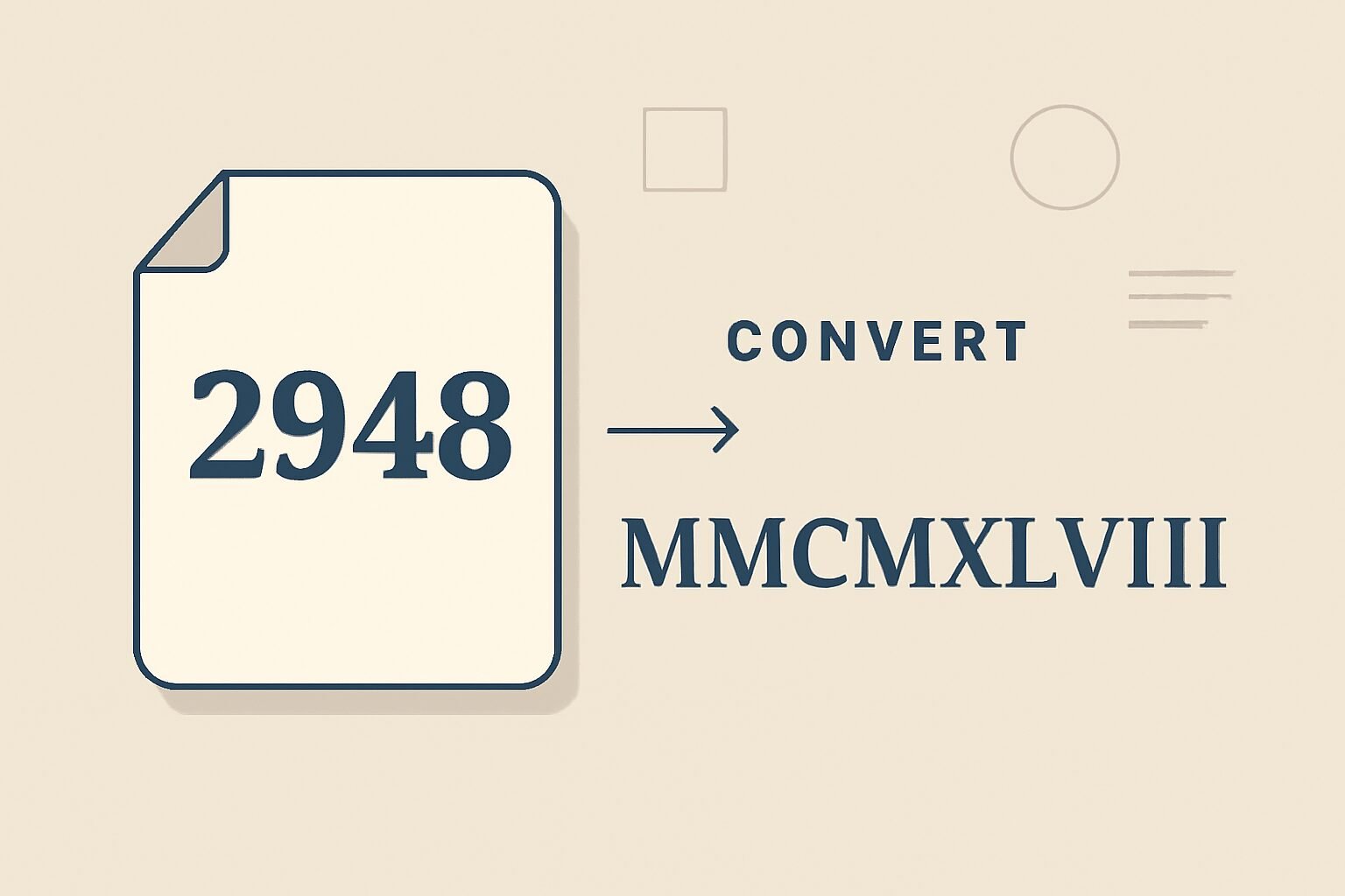 Roman Numerals: 2948