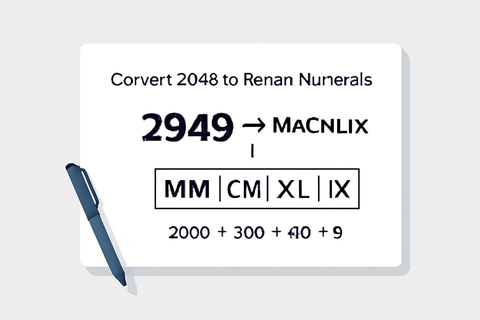 Roman Numerals: 2949