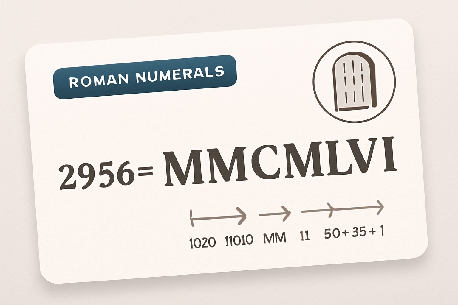 Roman Numerals: 2956
