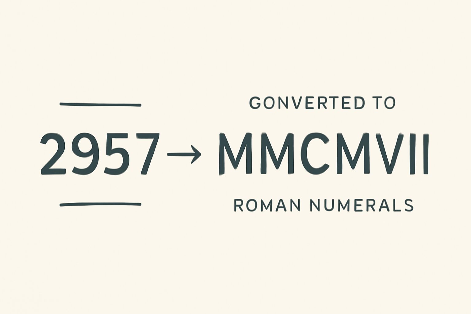 Roman Numerals: 2957