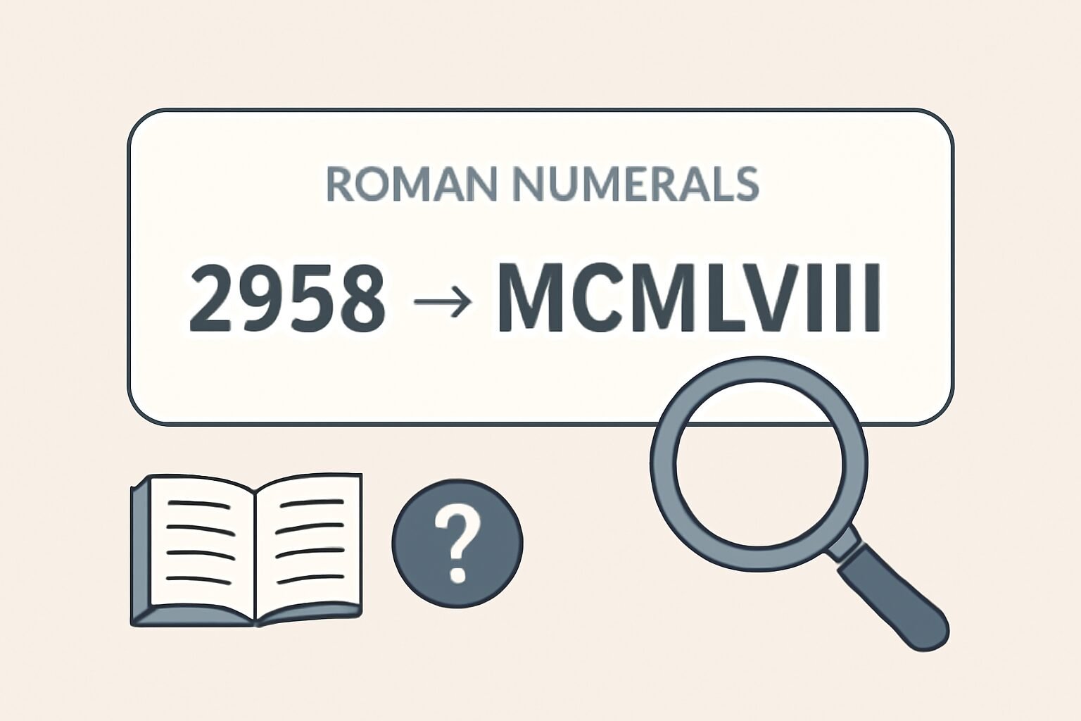 Roman Numerals: 2958