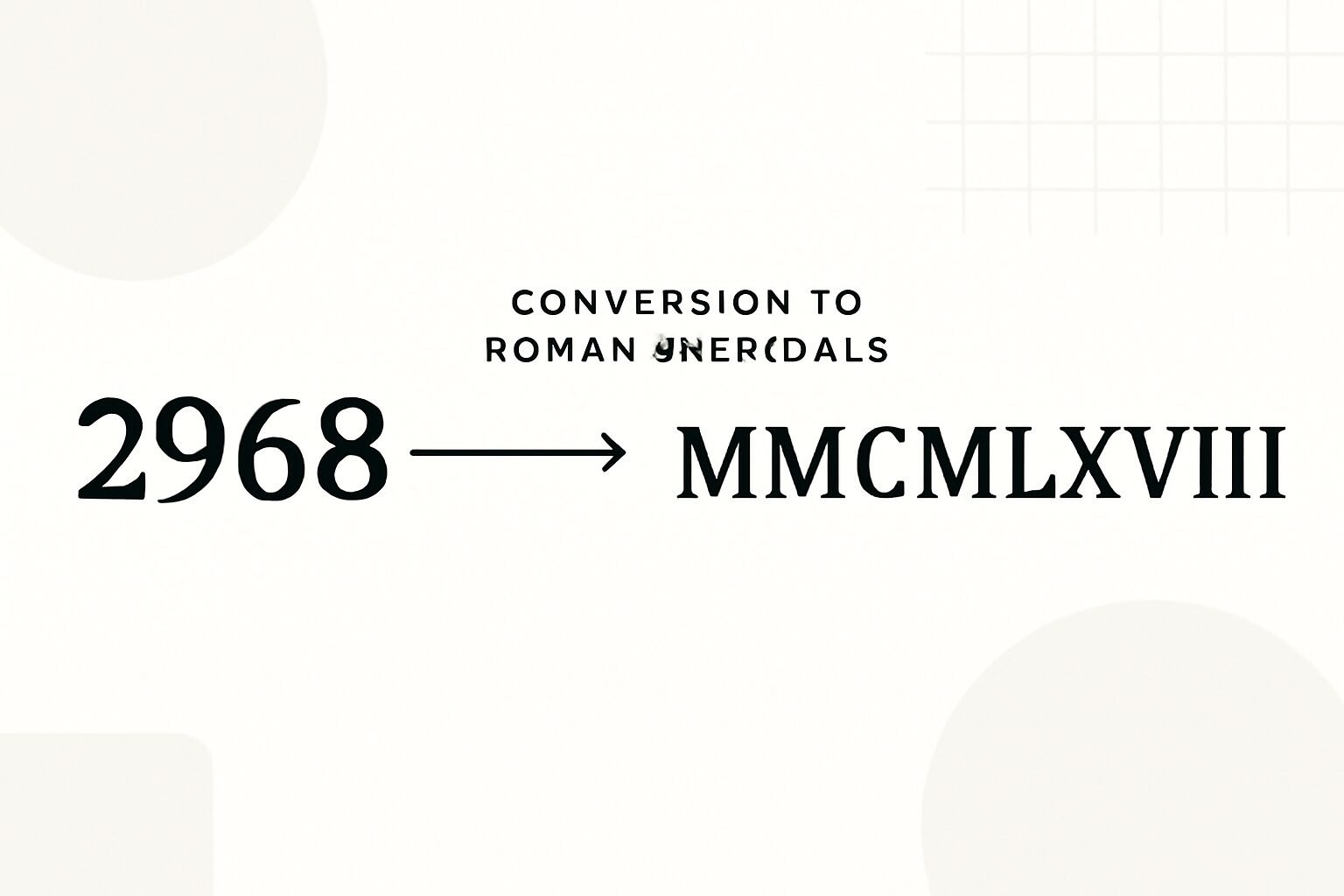 Roman Numerals: 2968