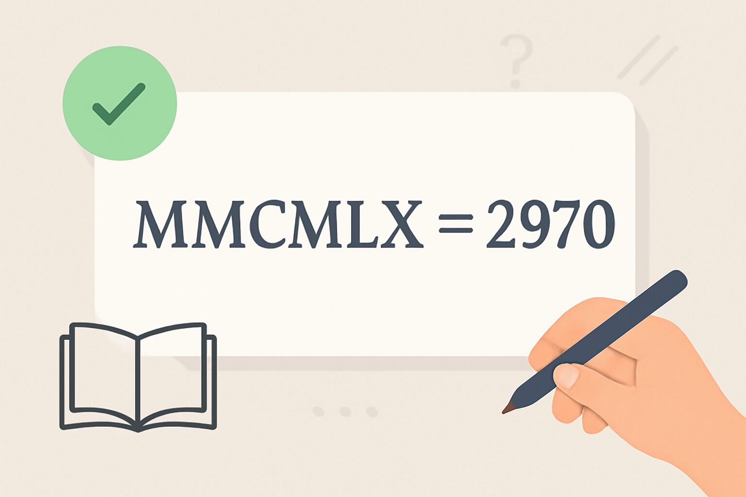 Roman Numerals: 2970