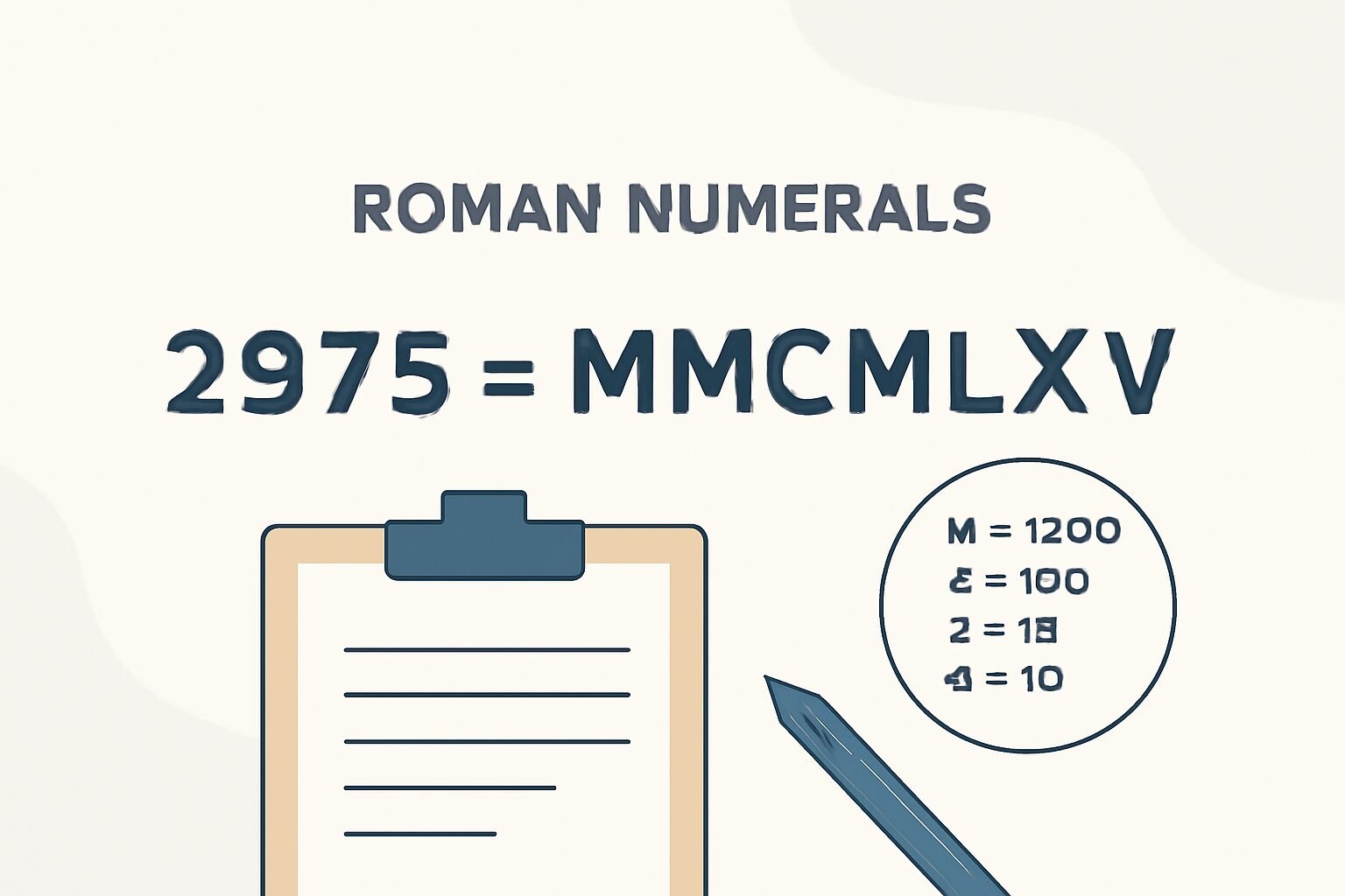 Roman Numerals: 2975