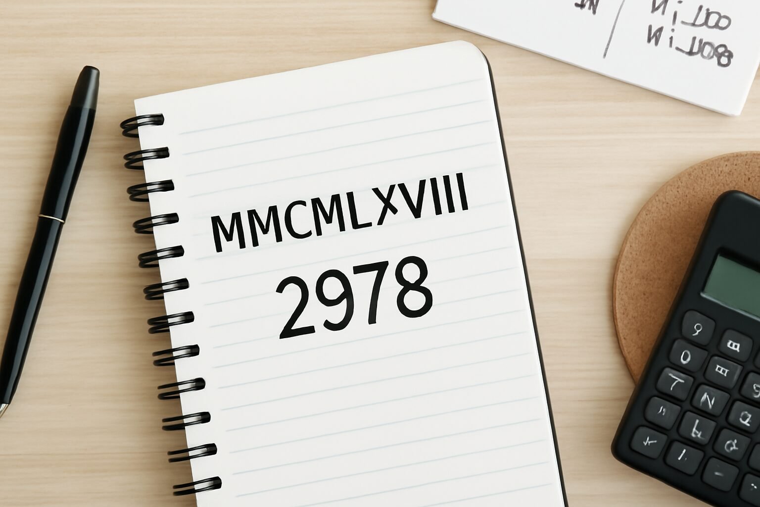 Roman Numerals: 2978