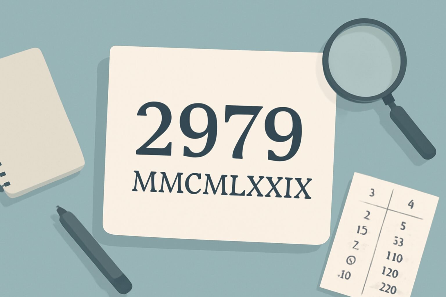 Roman Numerals: 2979