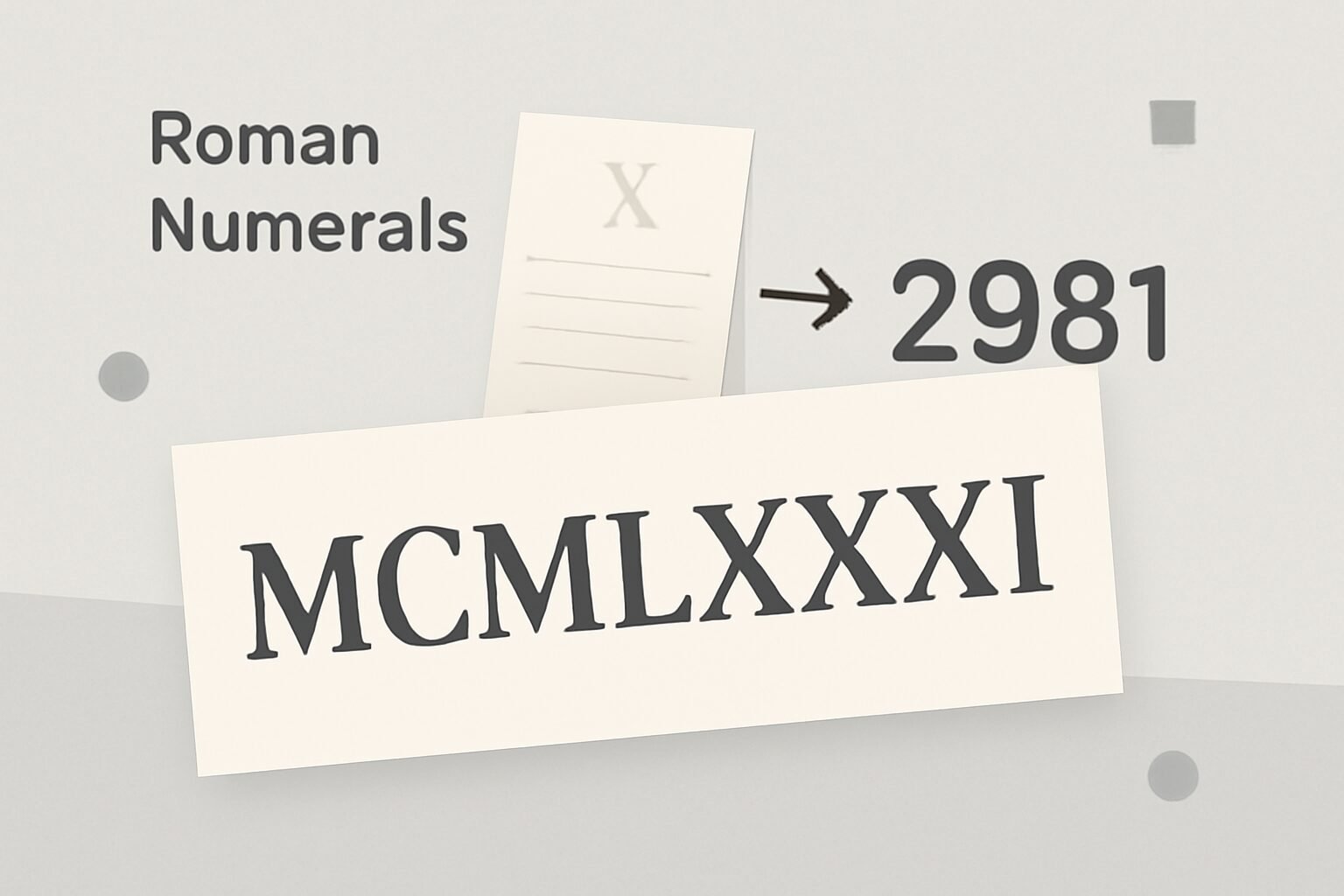Roman Numerals: 2981
