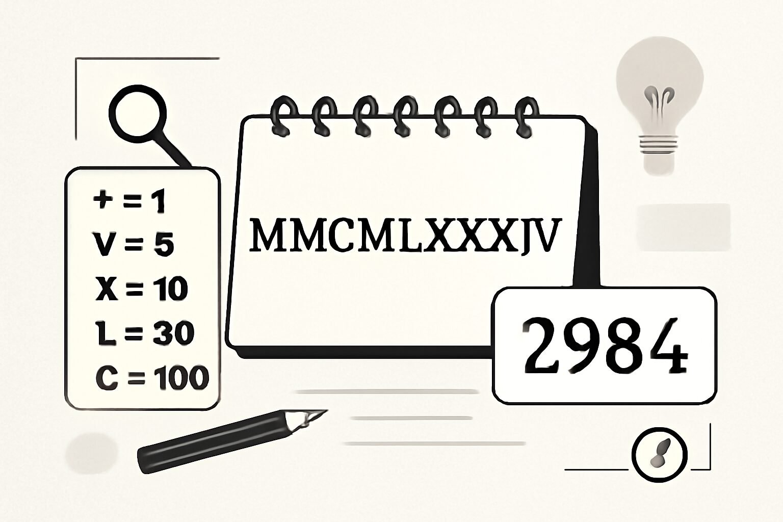 Roman Numerals: 2984