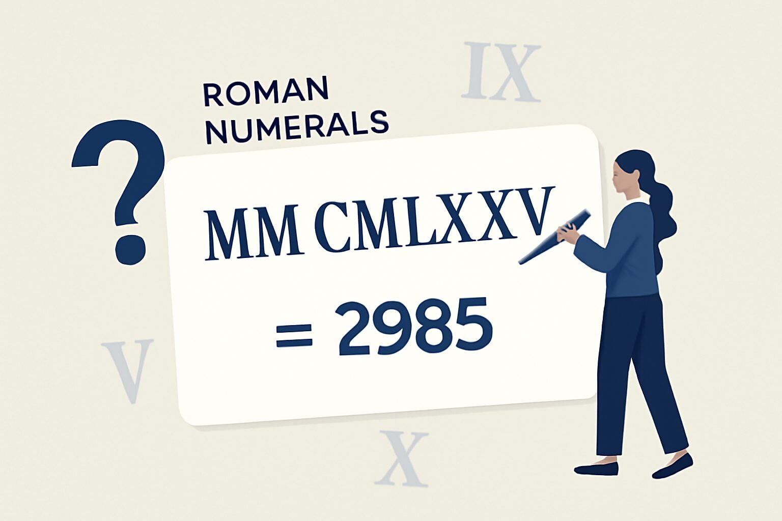 Roman Numerals: 2985