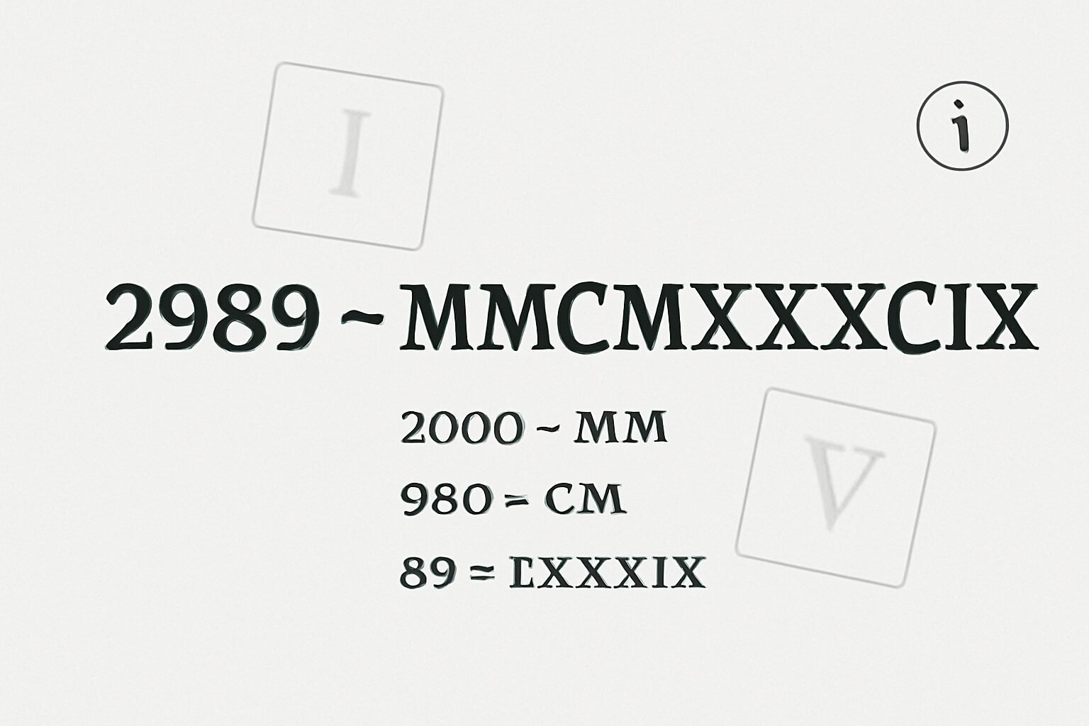 Roman Numerals: 2989