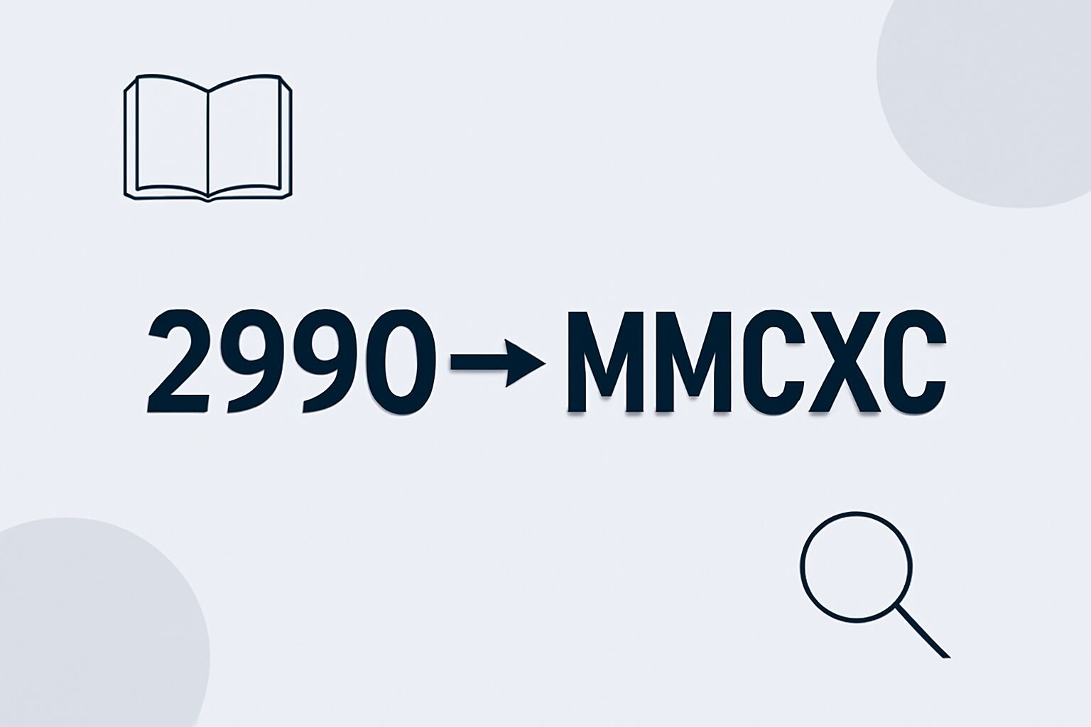 Roman Numerals: 2990