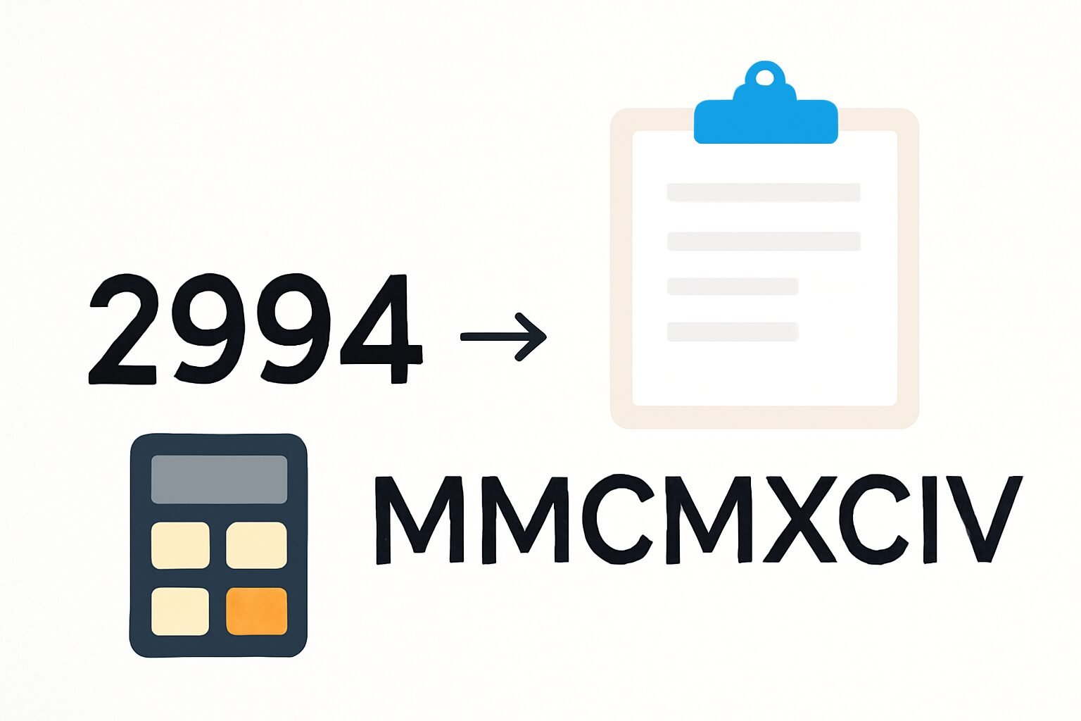 Roman Numerals: 2994