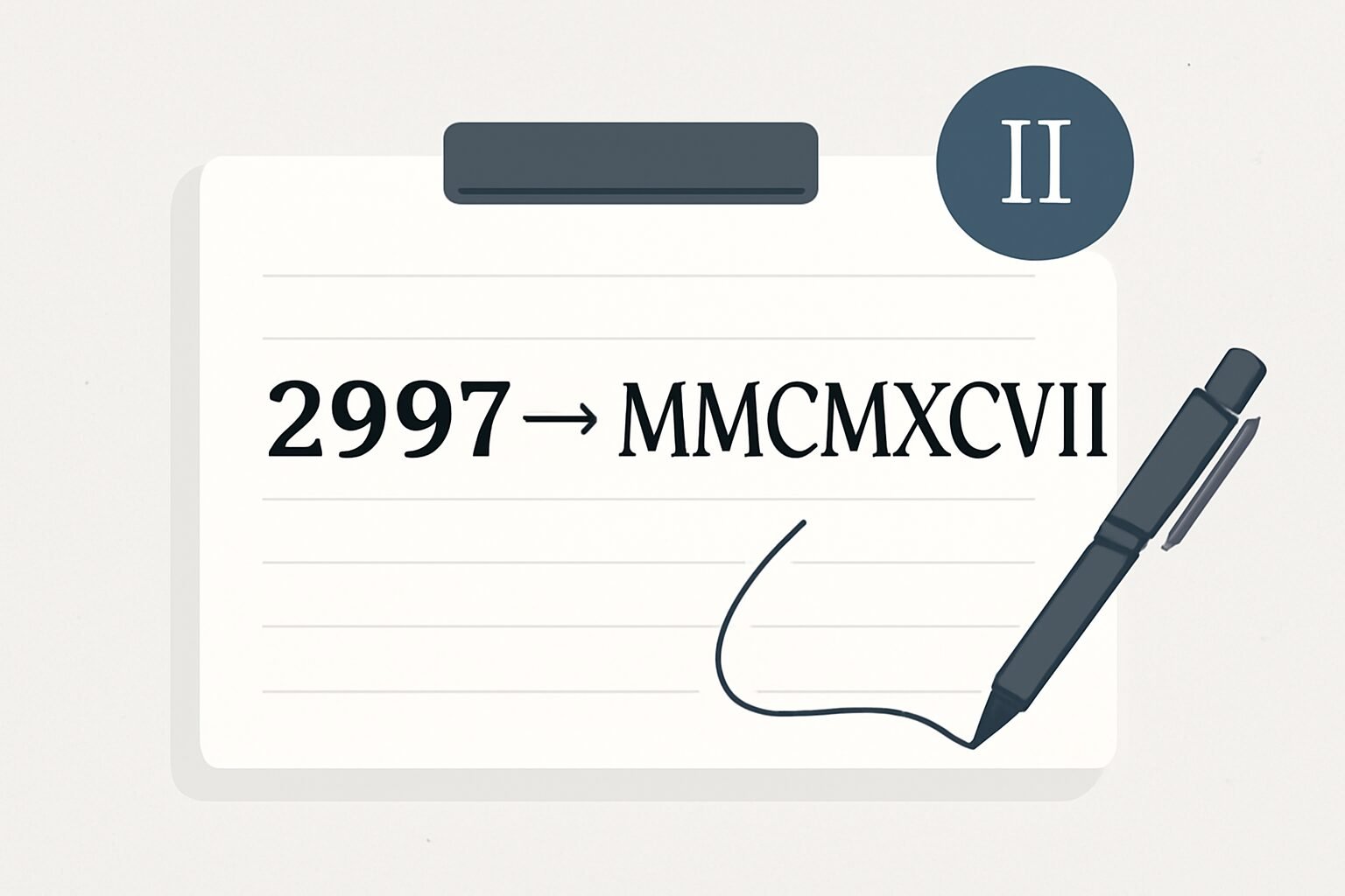 Roman Numerals: 2997