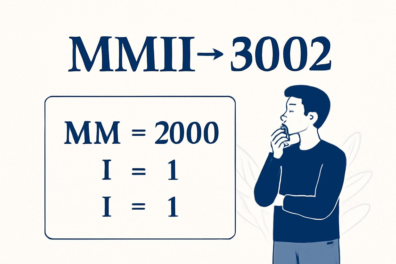 Roman Numerals: 3002