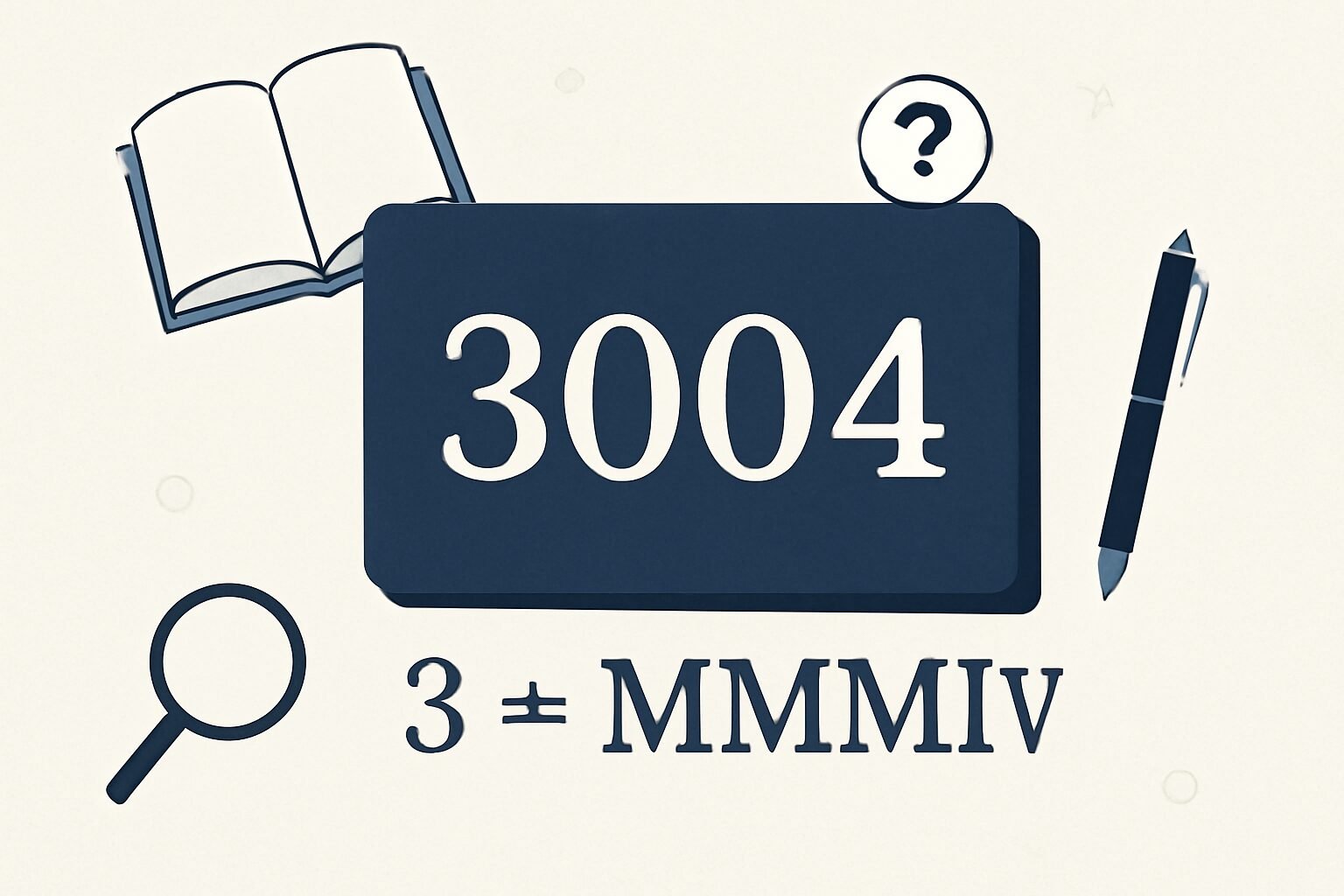 Roman Numerals: 3004