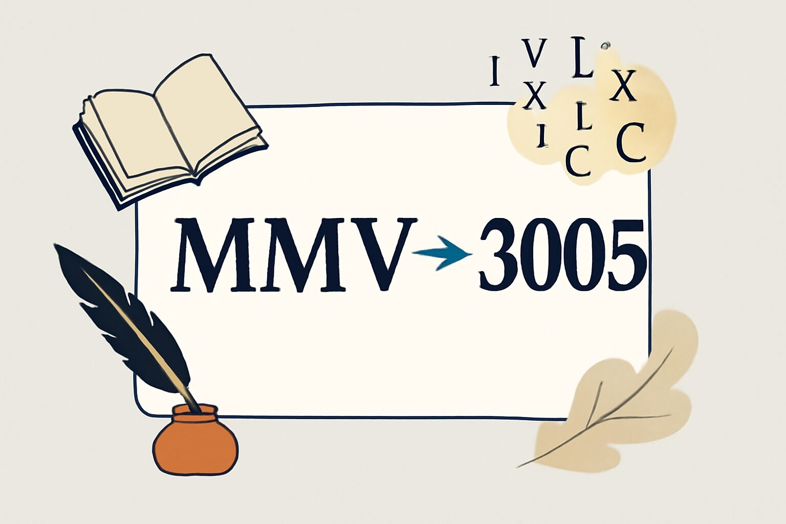 Roman Numerals: 3005