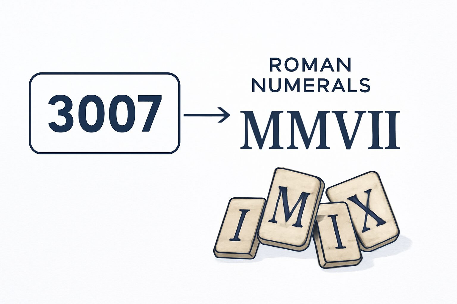 Roman Numerals: 3007
