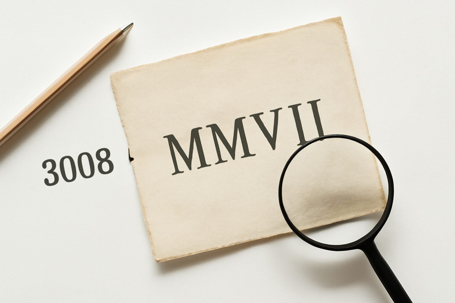 Roman Numerals: 3008