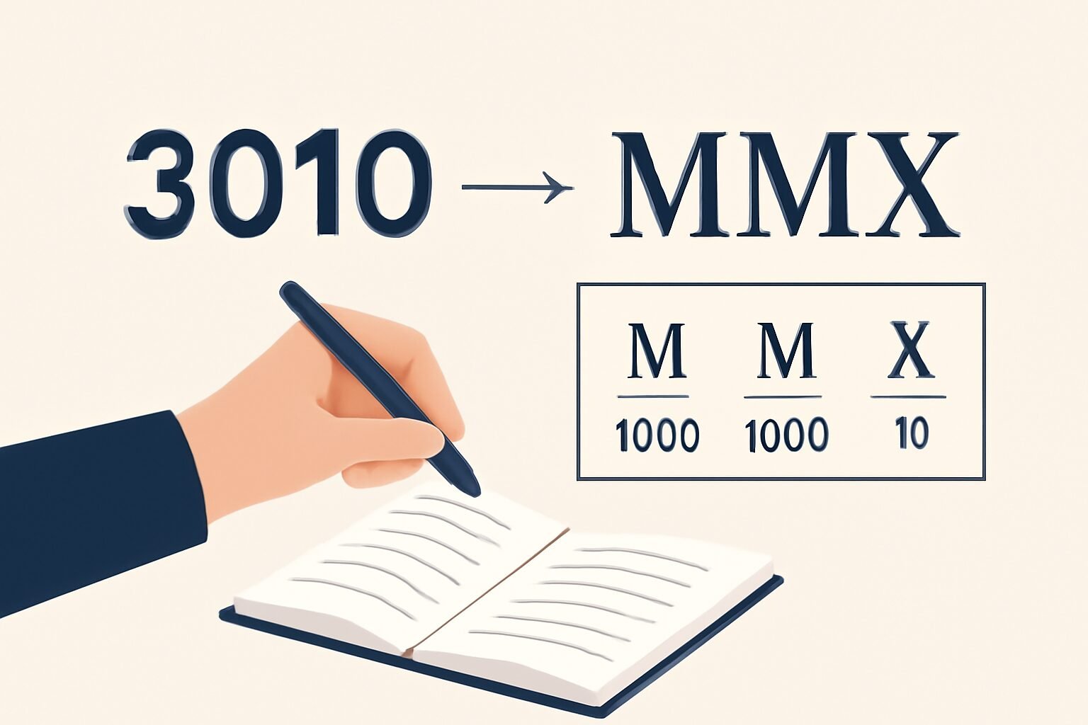 Roman Numerals: 3010