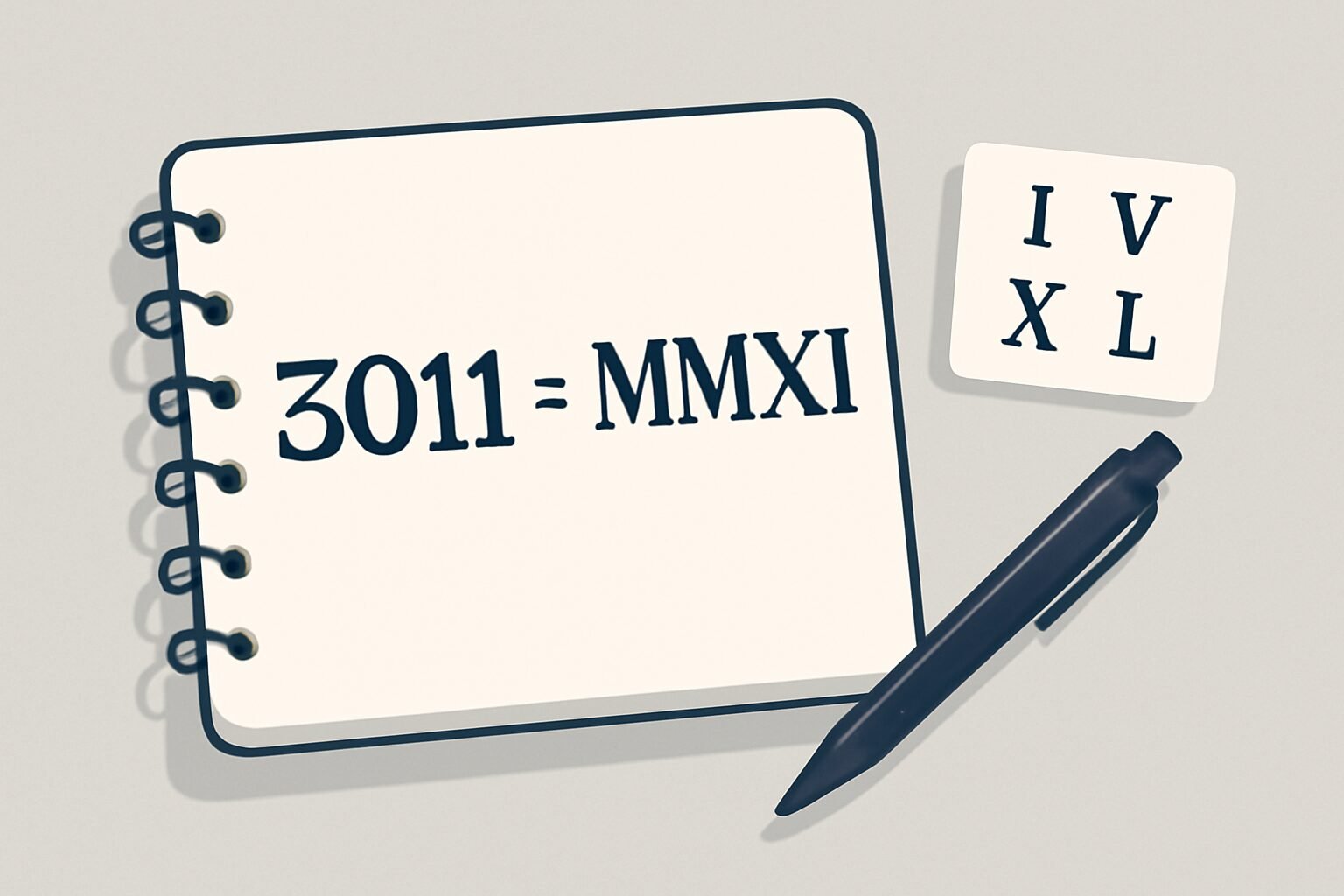 Roman Numerals: 3011