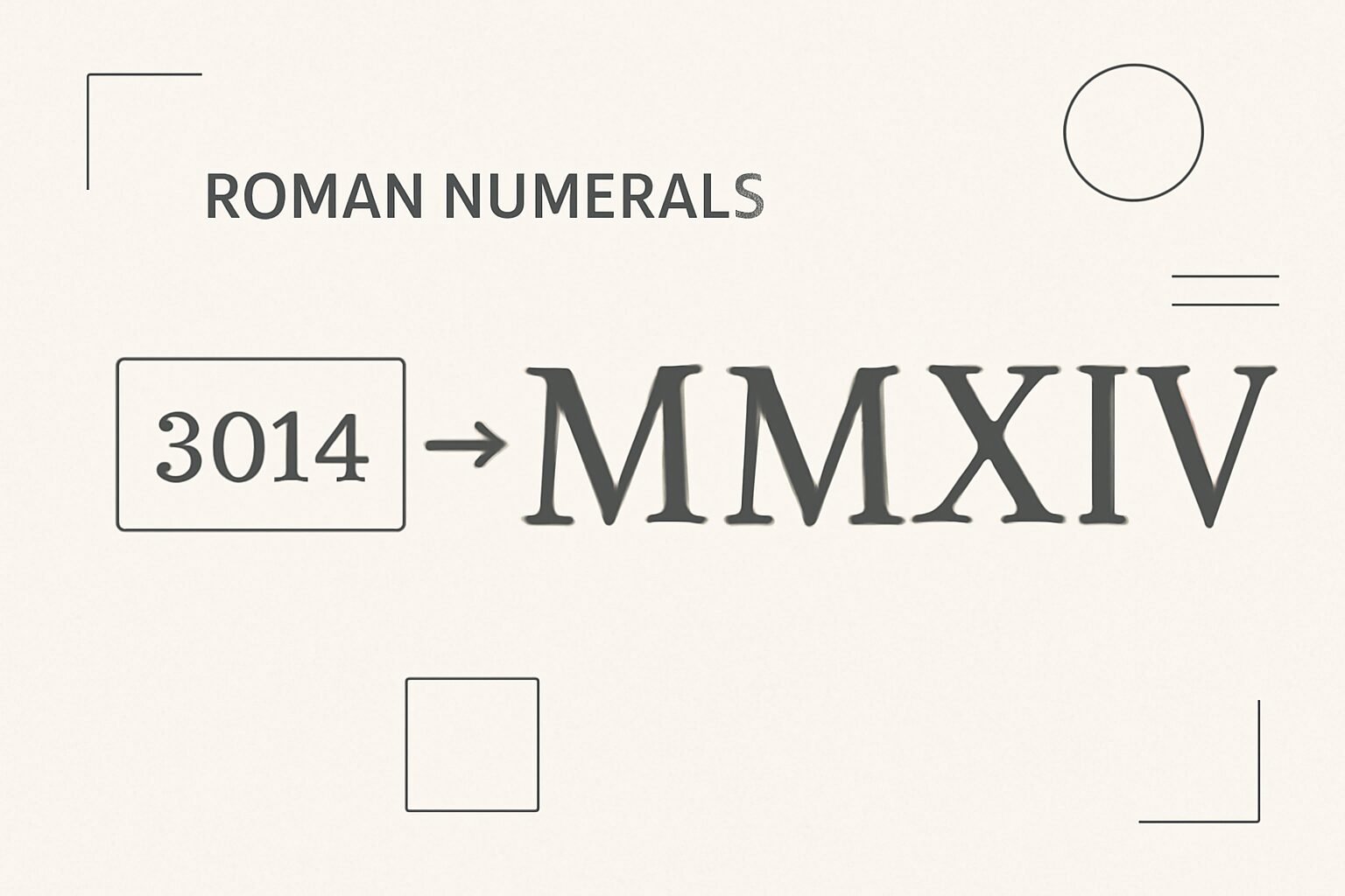Roman Numerals: 3014