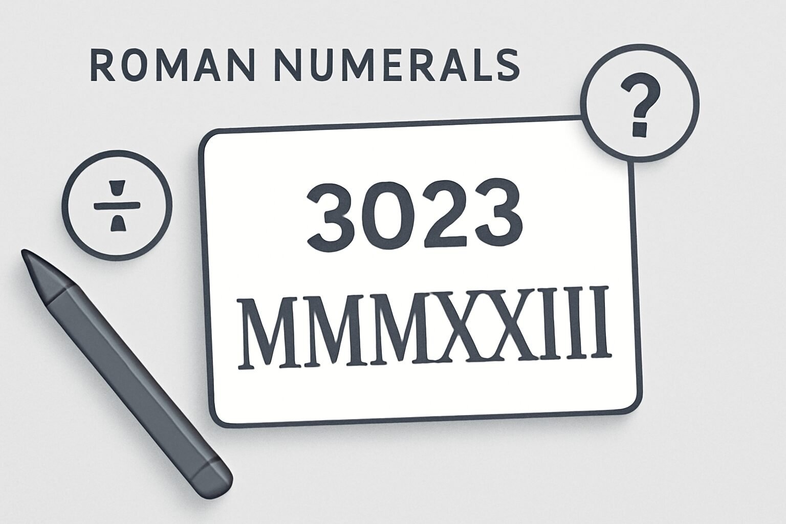 Roman Numerals: 3023