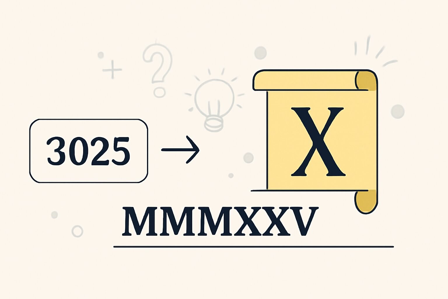 Roman Numerals: 3025