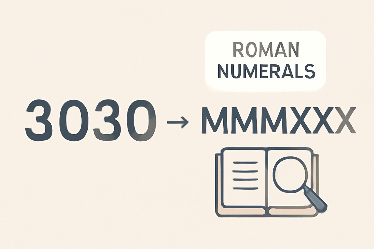 Roman Numerals: 3030