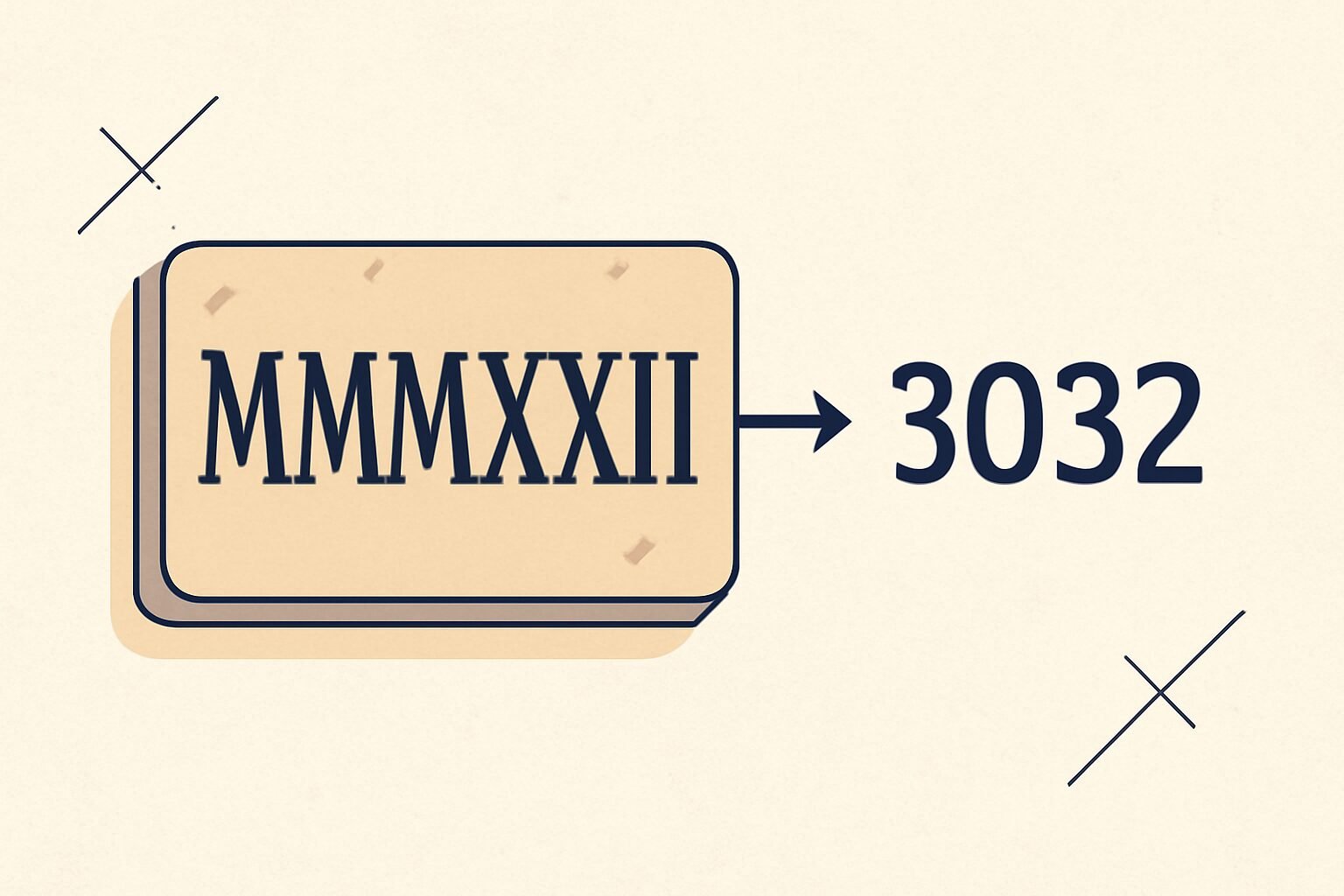 Roman Numerals: 3032