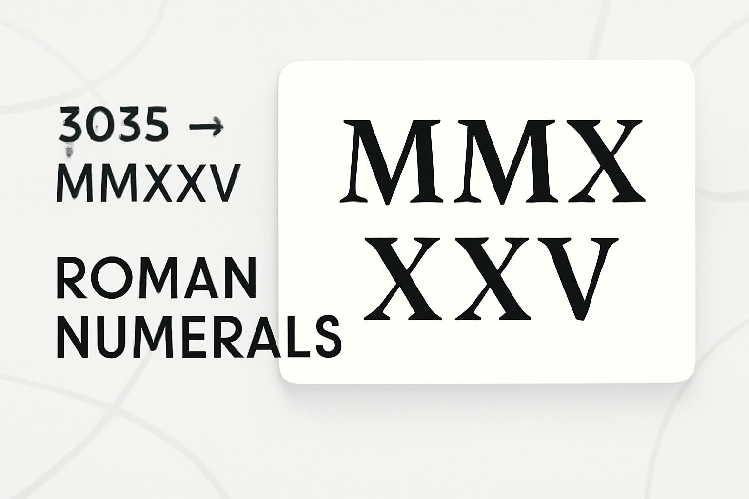 Roman Numerals: 3035