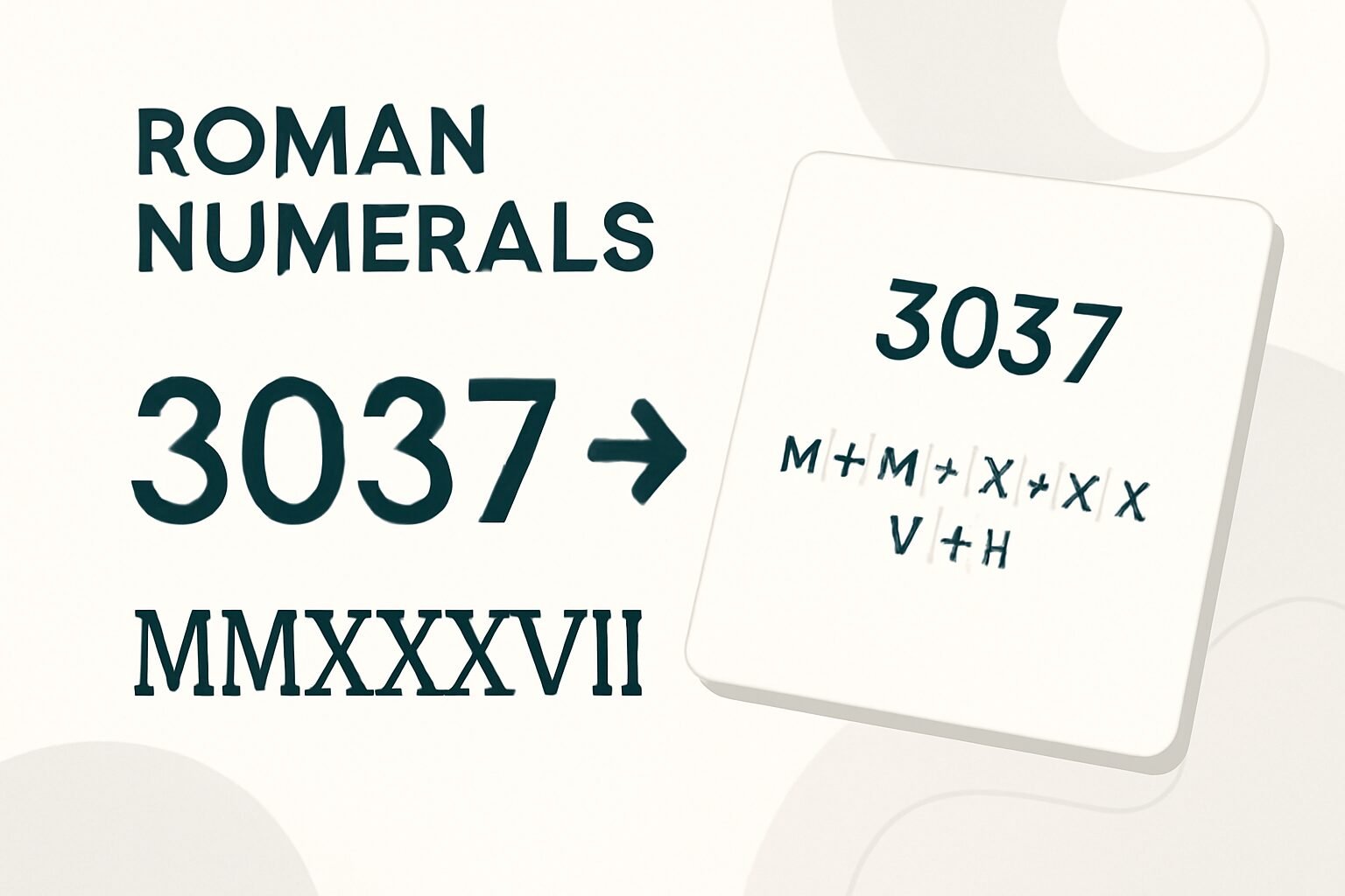 Roman Numerals: 3037