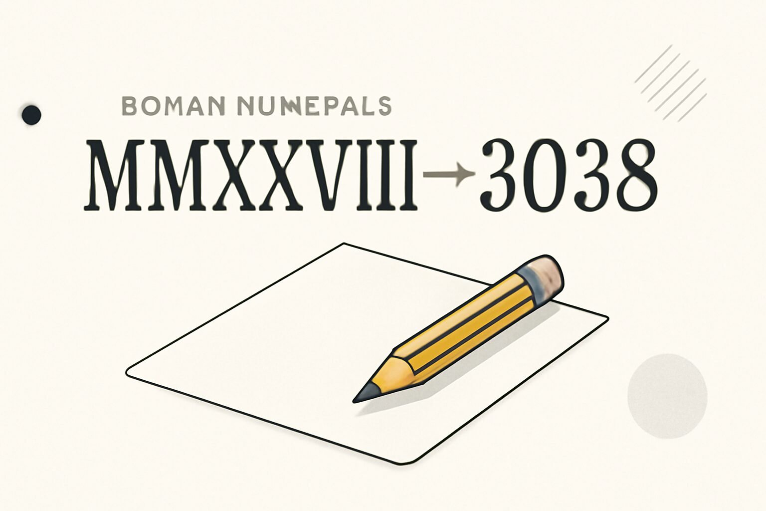 Roman Numerals: 3038