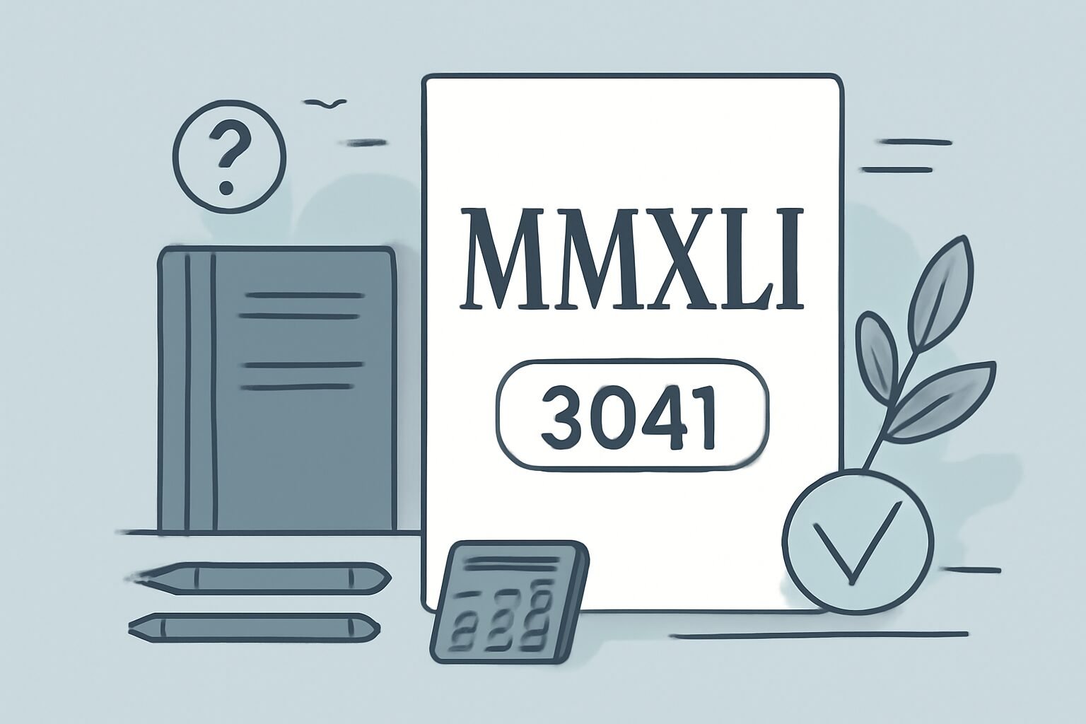 Roman Numerals: 3041