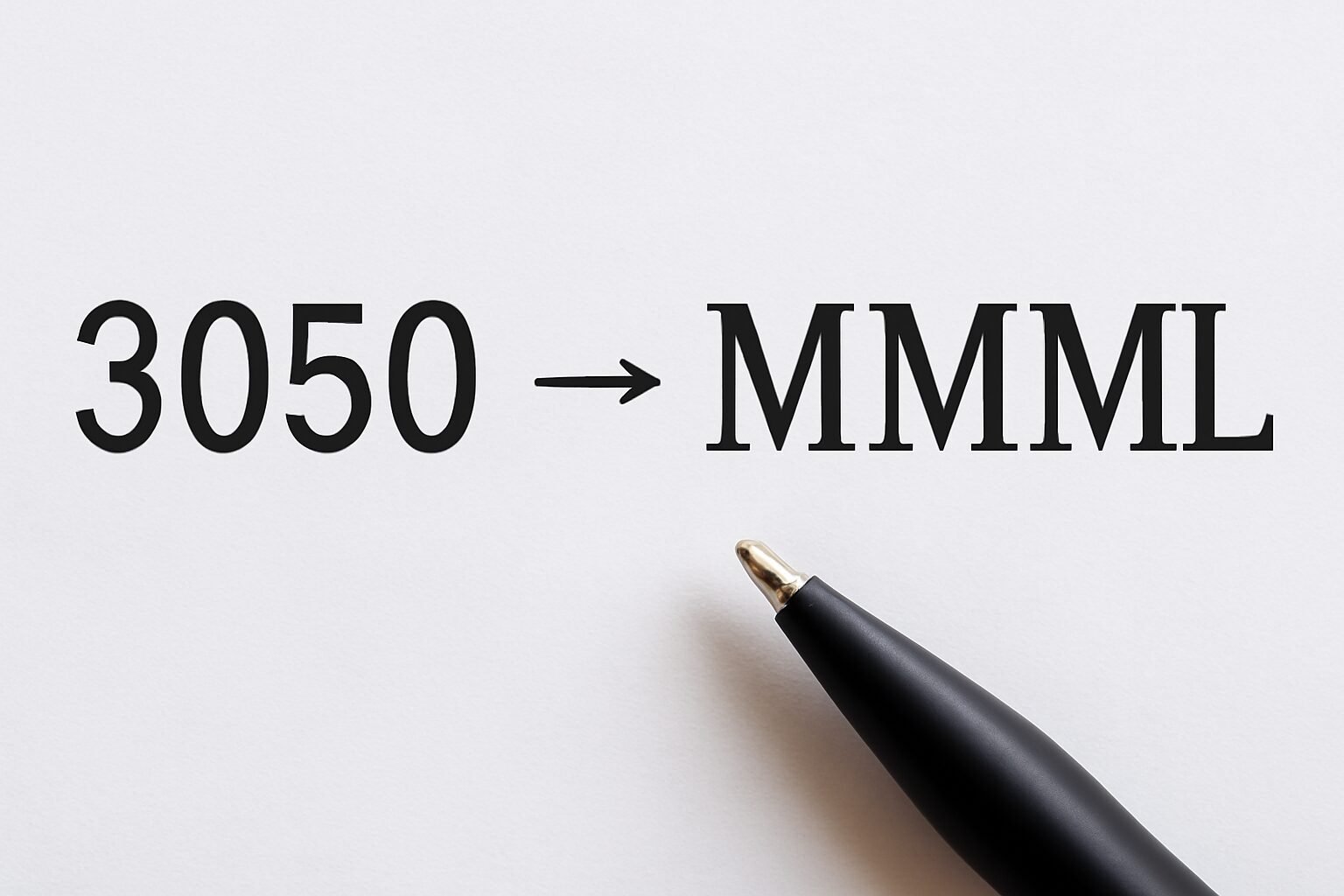 Roman Numerals: 3050